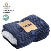  Weiche, warme Decke aus Korallenfleece und Sherpa 440g/m2