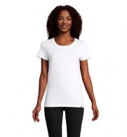 ATF LOLA - T-Shirt für Frauen mit Rundhalsausschnitt made in France - Weiß