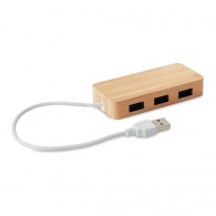 3-Port-USB-Hub Bambus