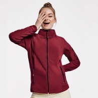 LUCIANE WOMAN - Damen-Fleecejacke für den Sport , Stehkragen und lange Ärmel mit Kontrasteinfassung