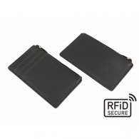 Anti-RFiD-Kartenetui mit Reißverschluss aus Sandringham-Leder