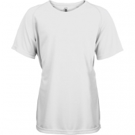 Kinder-Sport-T-Shirt mit kurzen Ärmeln - Weiß