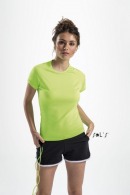 T-Shirt, Damen, Raglanärmel, sporty women - weiß