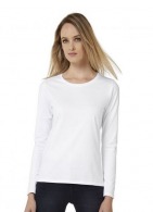 Modernes Basic-Langarmshirt für Damen - Weiß - B&C