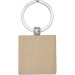 Quadratischer Schlüsselanhänger Gioia aus Buchenholz, Schlüsselanhänger aus Holz Werbung
