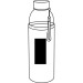 Glasflasche mit Hülle 450 ml, Flasche Werbung