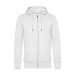 B&C King Zipped Hood - KING Zipper Sweatshirt - Weiß Geschäftsgeschenk