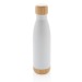 Isothermische Flasche aus Stahl mit Bambusfinish 52cl Geschäftsgeschenk