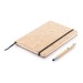 Notizbuch aus Kork mit Bambusstift Geschäftsgeschenk