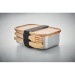 Lunchbox aus Metall und Bambus mit Besteck Geschäftsgeschenk