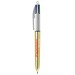 4-farbiger Bic-Stift mit Glanzkugelschreiber und Nackenband Geschäftsgeschenk